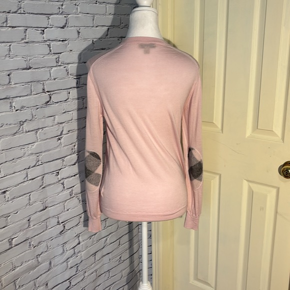 Authentic NWOT Burberry Merino Wool Sweater with Elbow Patches - Picture 7 of 11